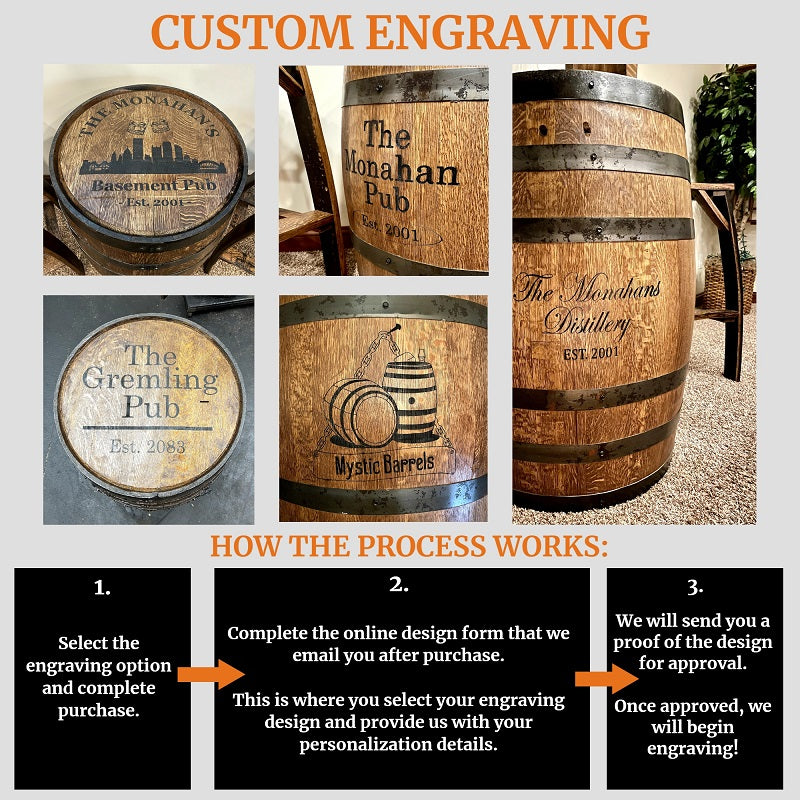Standard Whiskey Barrel Pub Table w/ 36" or 48" Table Top