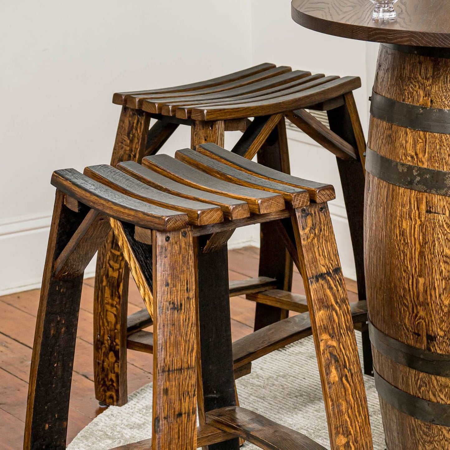 NEW Whiskey Barrel Stave Stools