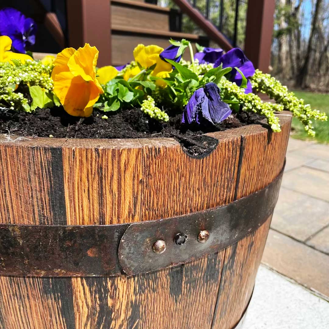 Deluxe Whiskey Barrel Planters (Indoor/Outdoor)