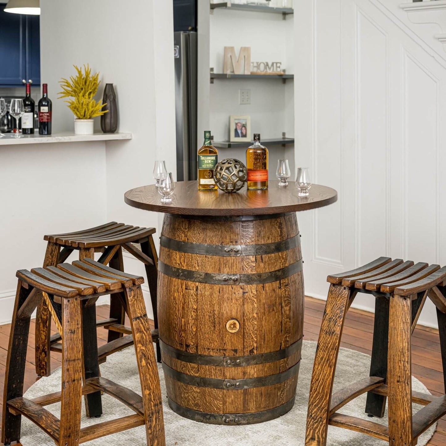 Standard Whiskey Barrel Pub Table w/ 36" or 48" Table Top