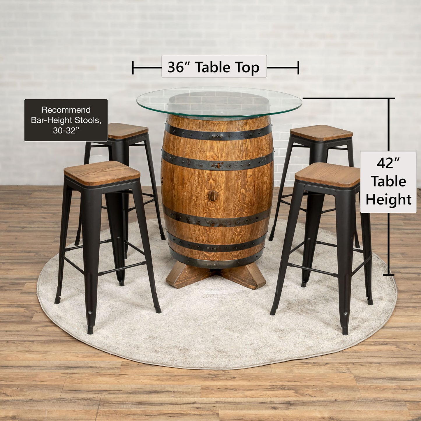 Standard Whiskey Barrel Pub Table (Copy)