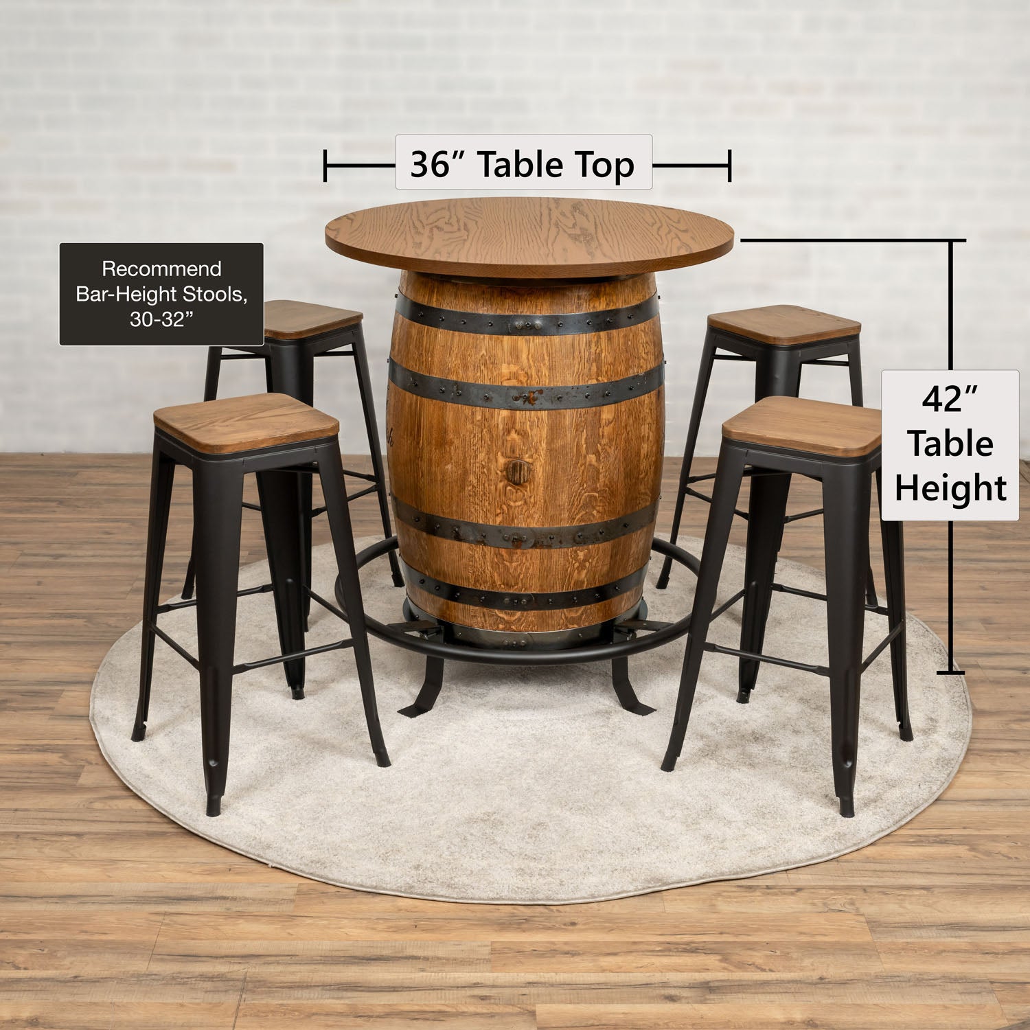 Standard Whiskey Barrel Pub Table (Copy)