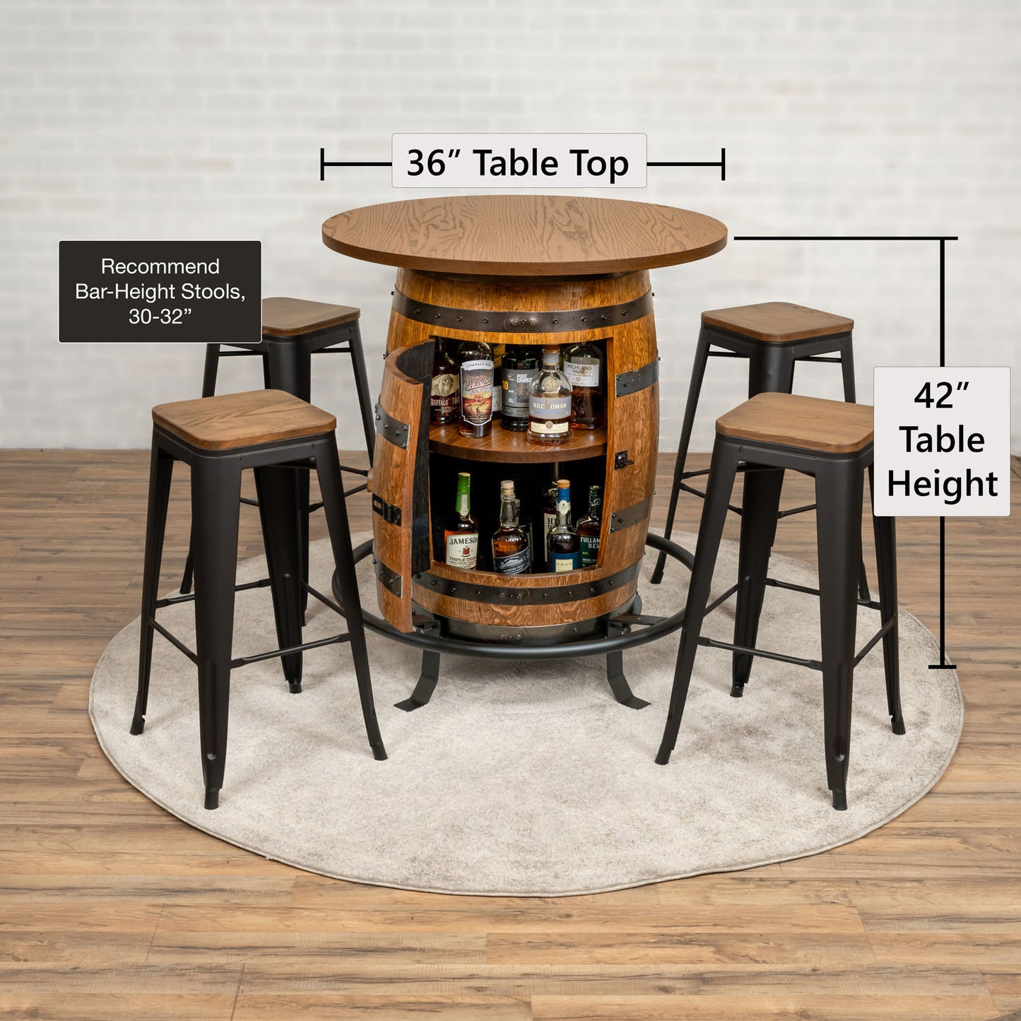 Standard Whiskey Barrel Pub Table (Copy)