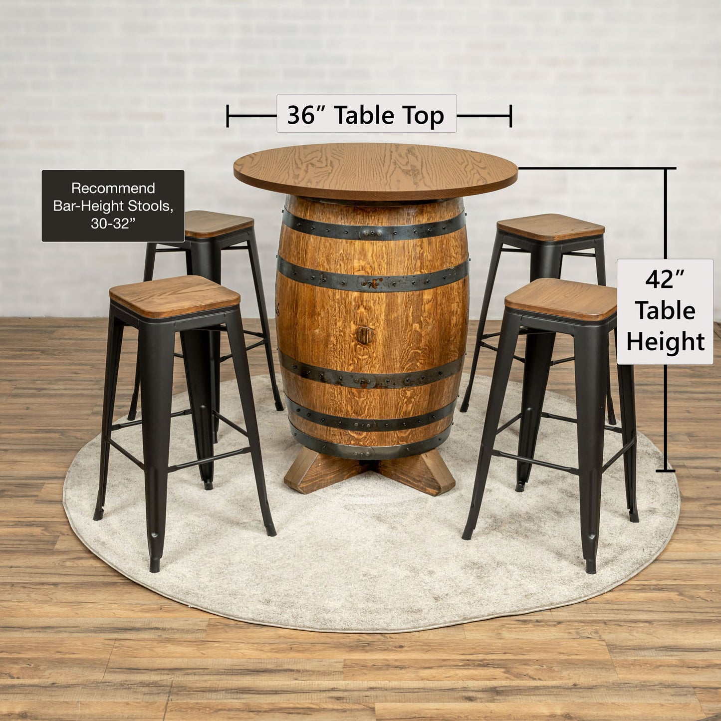 Standard Whiskey Barrel Pub Table (Copy)