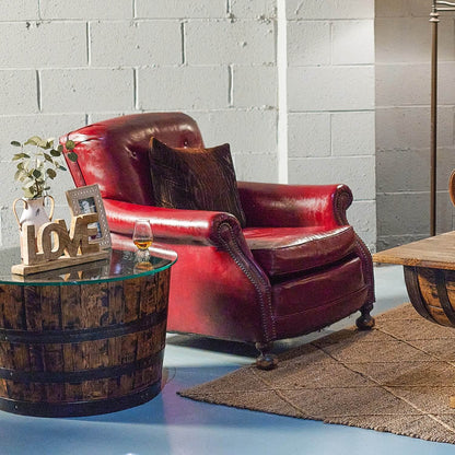 Round Half-Barrel Coffee Table or End Table