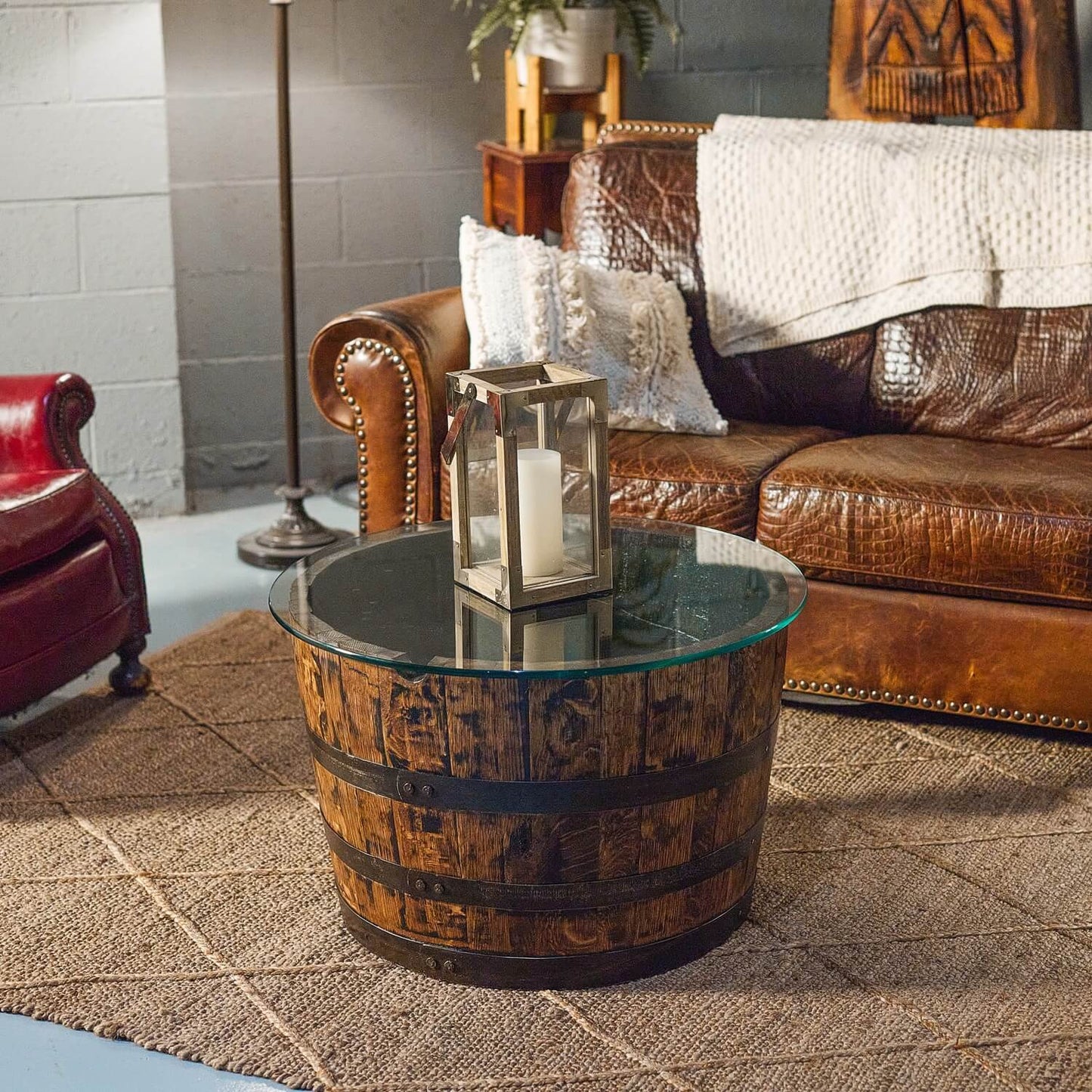 Round Half-Barrel Coffee Table or End Table
