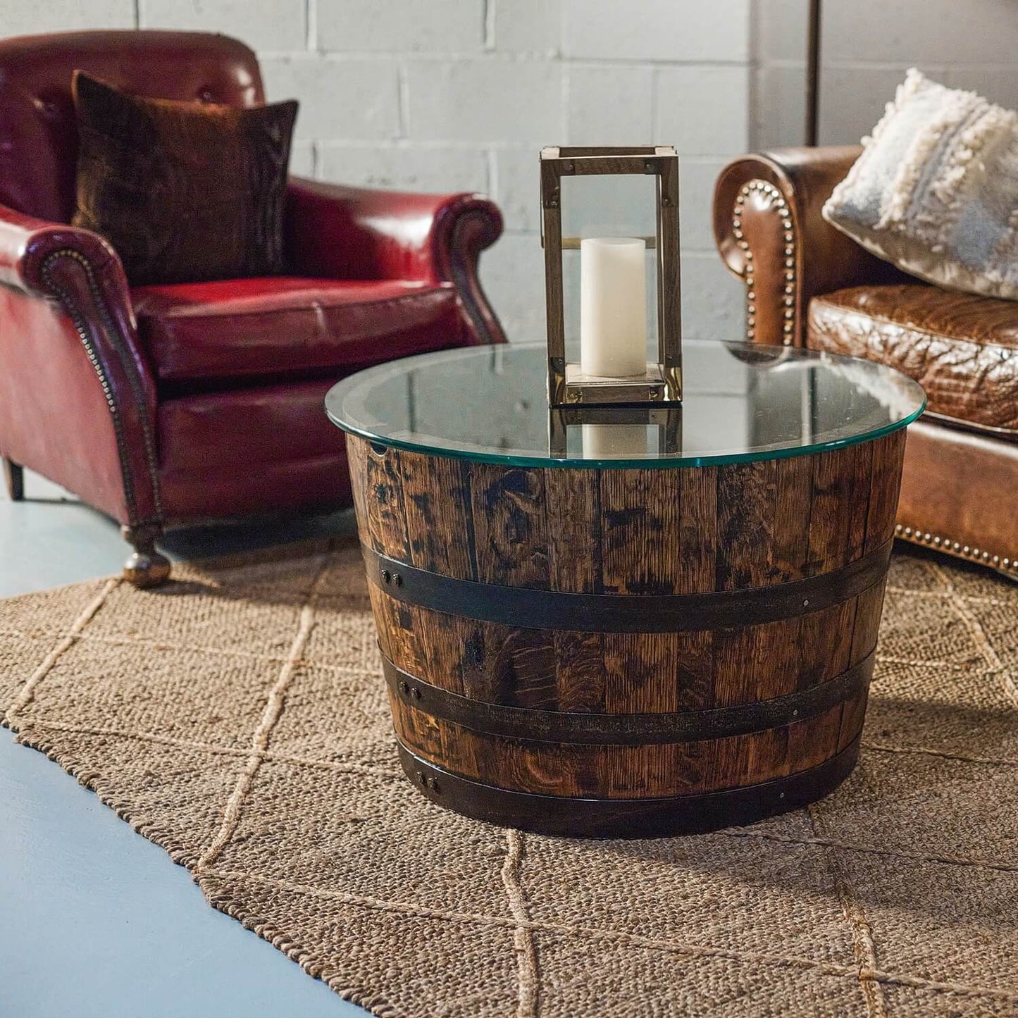 Round Half-Barrel Coffee Table or End Table