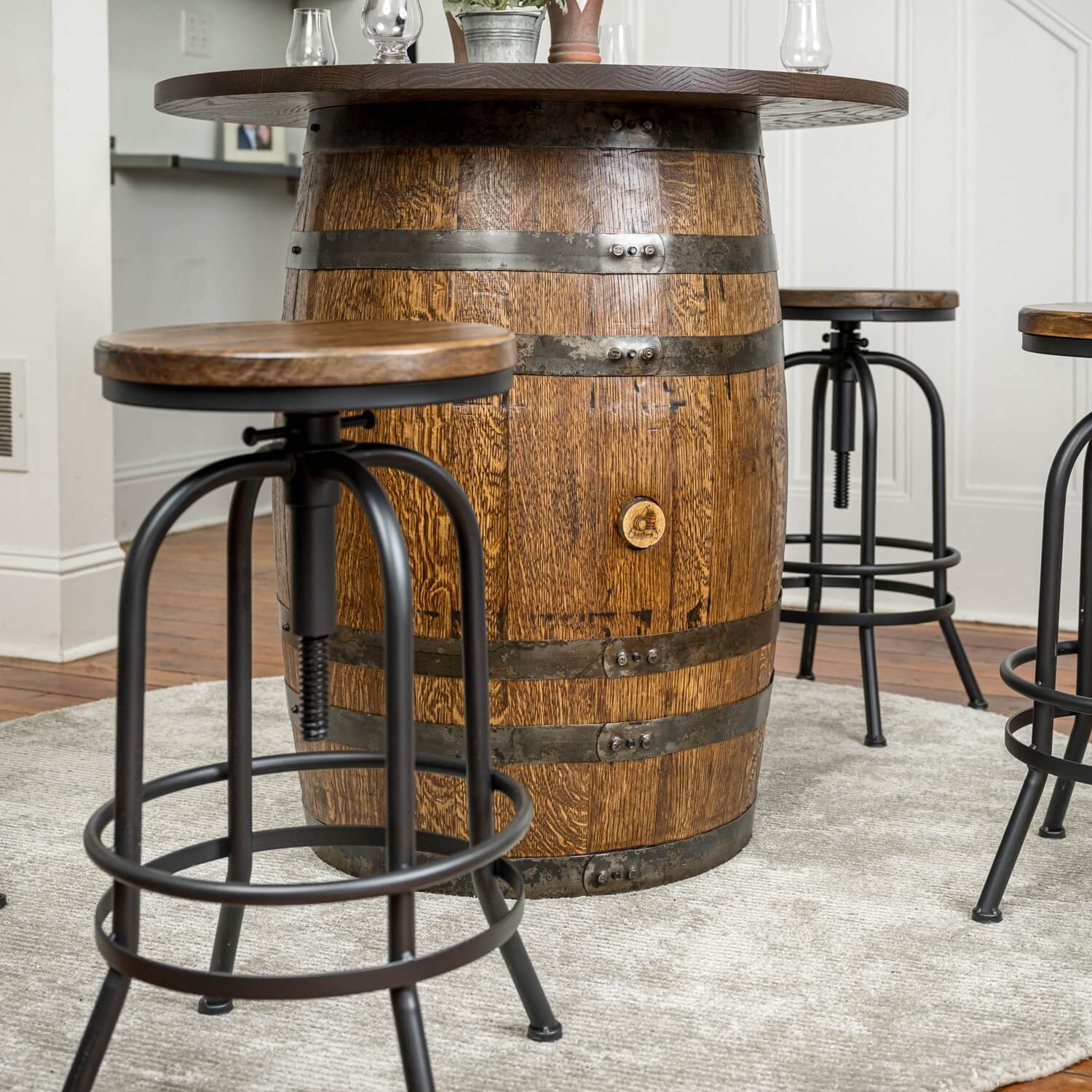 Standard Whiskey Barrel Pub Table