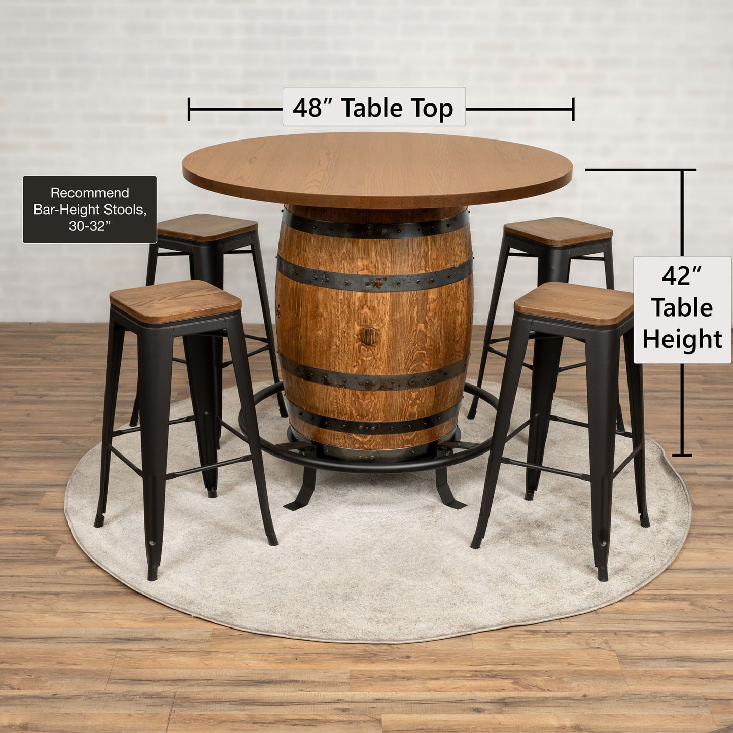 Standard Whiskey Barrel Pub Table (Copy)
