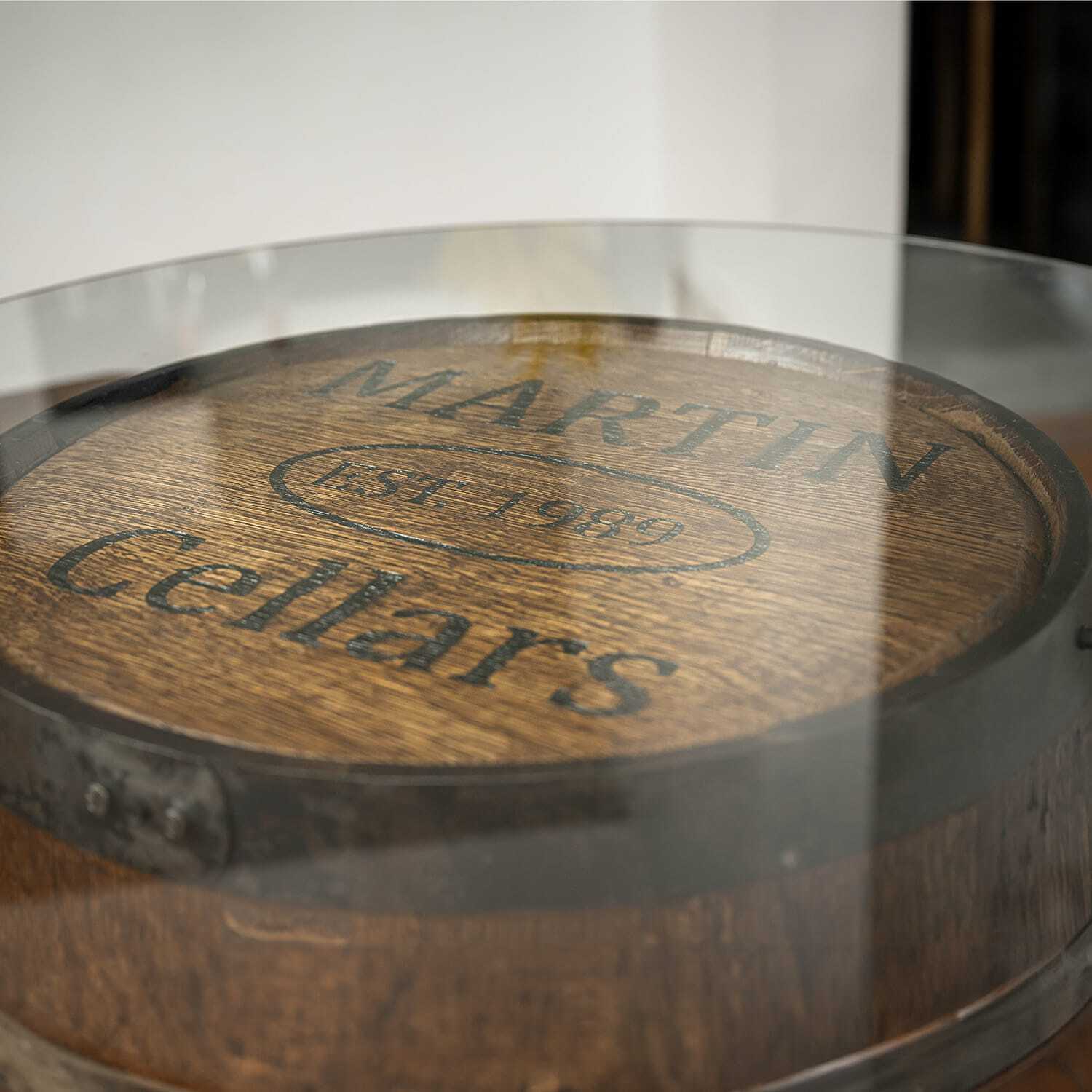 Deluxe Whiskey Barrel Pub Table AND Cabinet