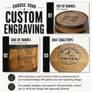 Custom Indoor Whiskey Barrel Pub Table