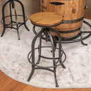 Black Metal Swivel Stools w/ Adjustable Height