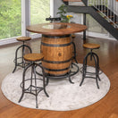Black Metal Swivel Stools w/ Adjustable Height