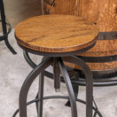 Black Metal Swivel Stools w/ Adjustable Height
