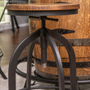 Black Metal Swivel Stools w/ Adjustable Height