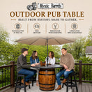 Custom Outdoor Whiskey Barrel Pub Table
