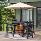 Custom Outdoor Whiskey Barrel Pub Table