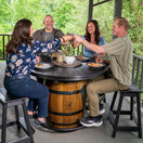 Custom Outdoor Whiskey Barrel Pub Table