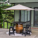 Custom Outdoor Whiskey Barrel Pub Table