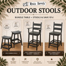 Outdoor, Poly-Lumber Stools w/ Backrests