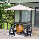 Outdoor Poly-Lumber Saddle Stools