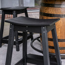 Outdoor Poly-Lumber Saddle Stools