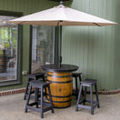Outdoor Poly-Lumber Saddle Stools