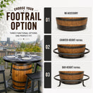 Custom Outdoor Whiskey Barrel Pub Table