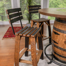 Whiskey Barrel Stave Stools w/ Backrest
