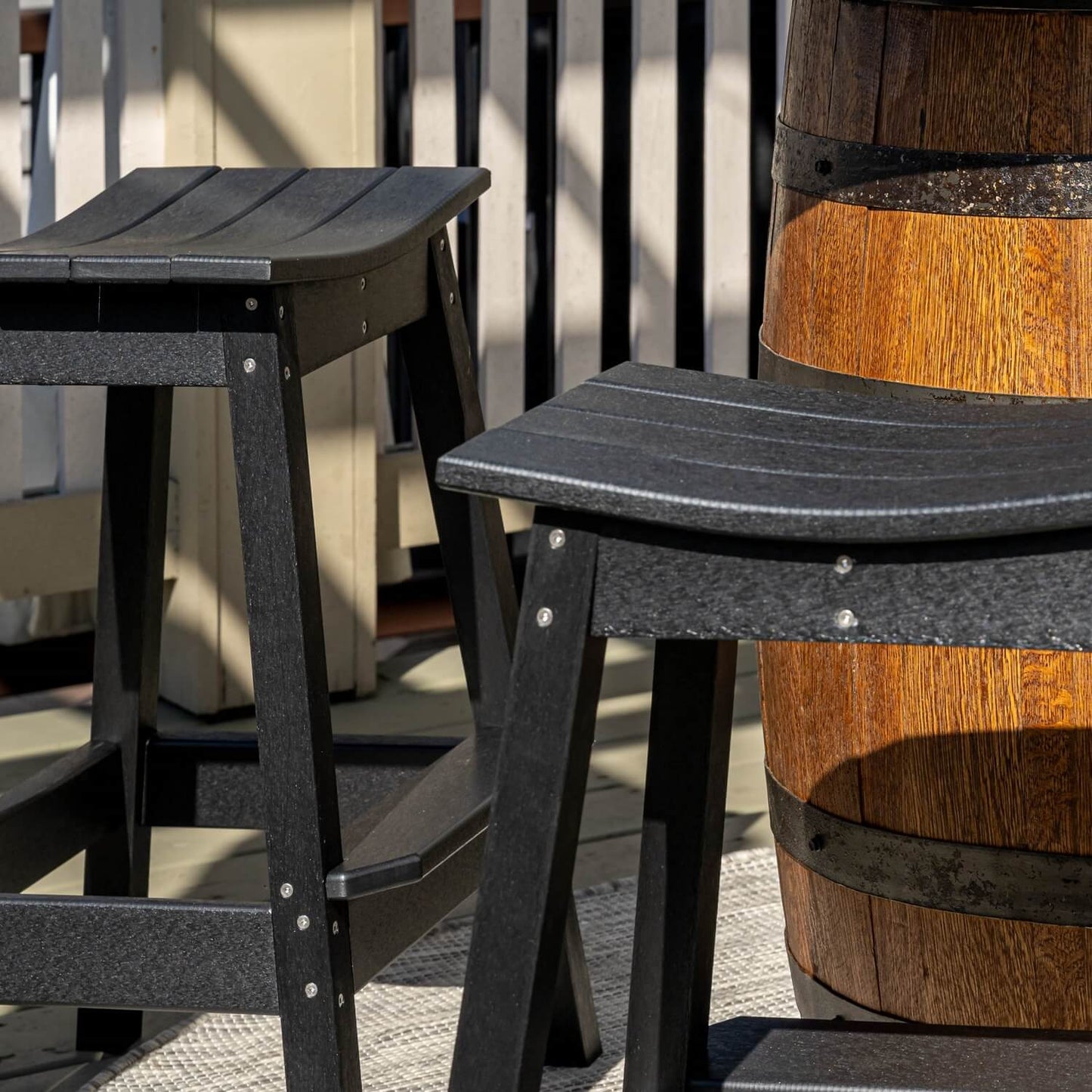 Outdoor Counter-Height Poly-Lumber Stools