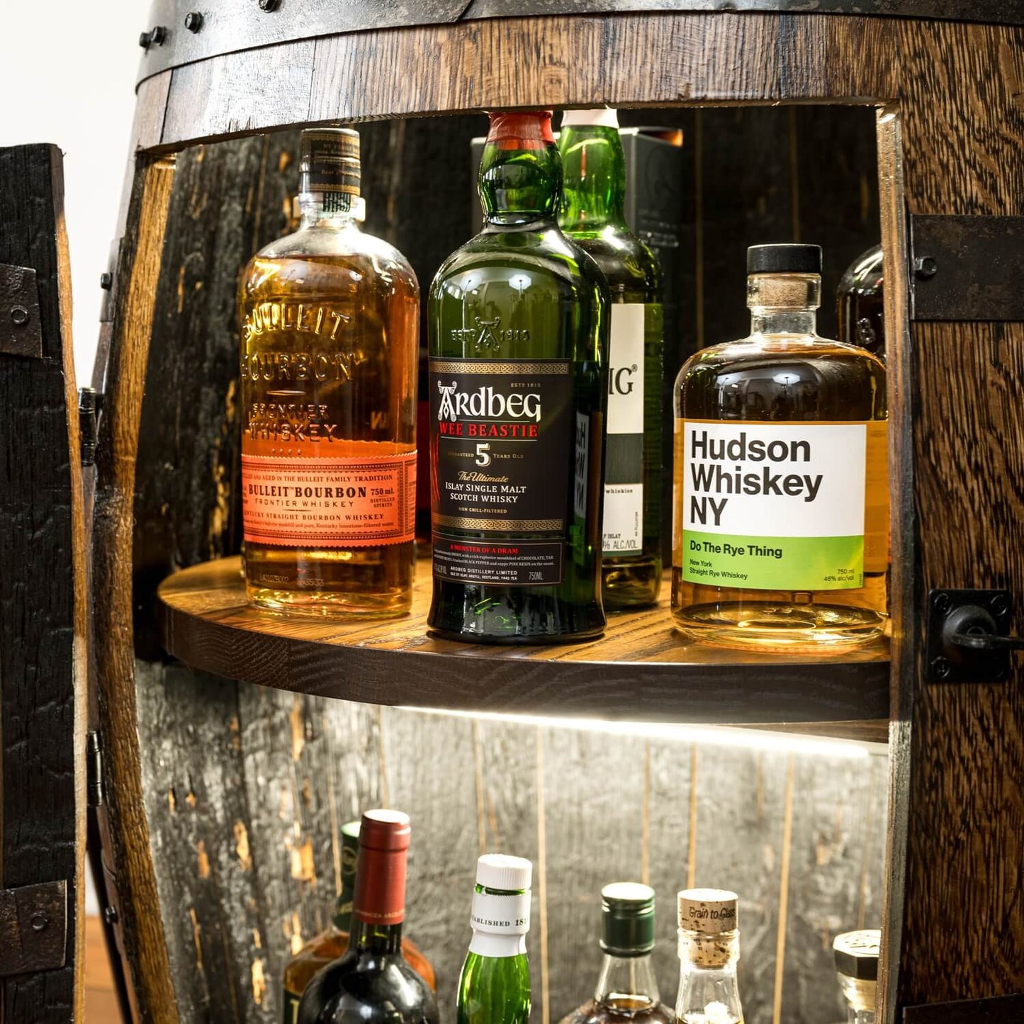 Deluxe Refurbished Whiskey Barrel Cabinet