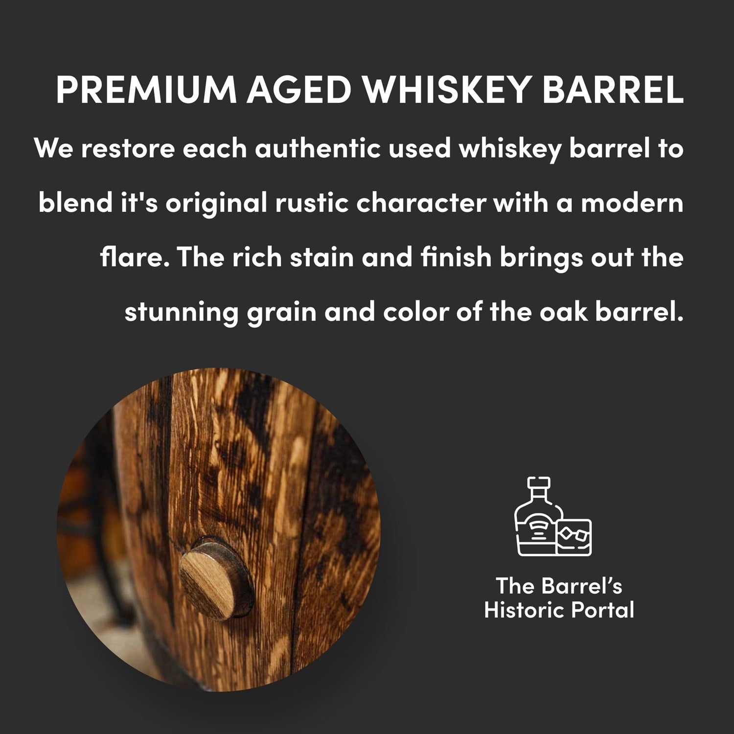 Standard Whiskey Barrel Pub Table