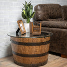 Round Half-Barrel Coffee Table or End Table