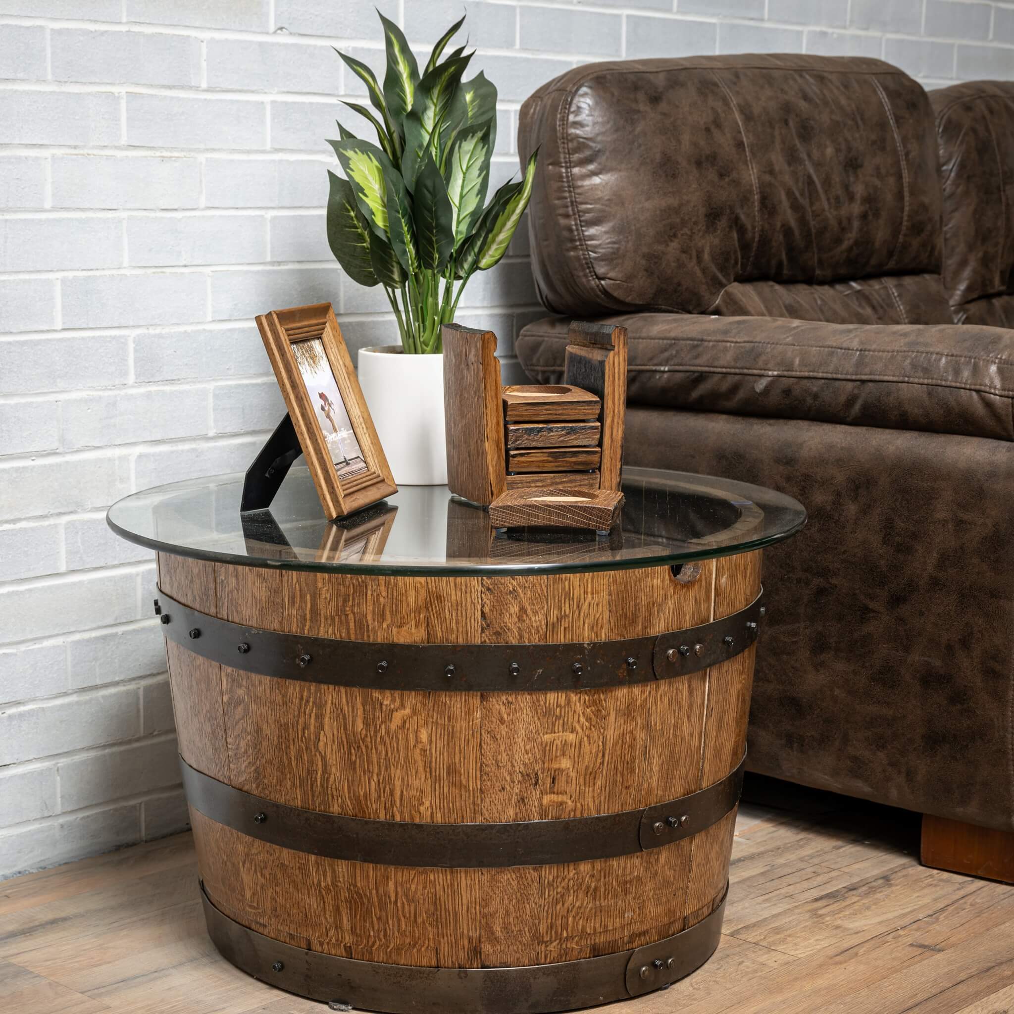 Round Half-Barrel Coffee Table or End Table