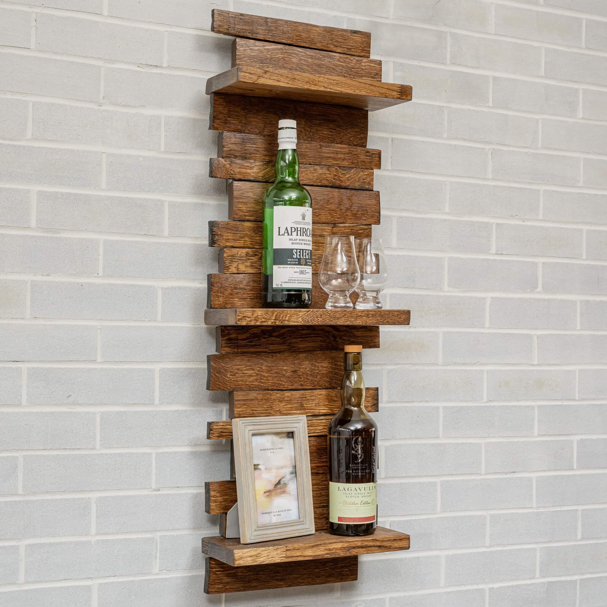 Barrel Stave 3-Tiered Shelf