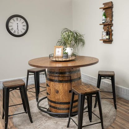 Barrel Stave 3-Tiered Shelf
