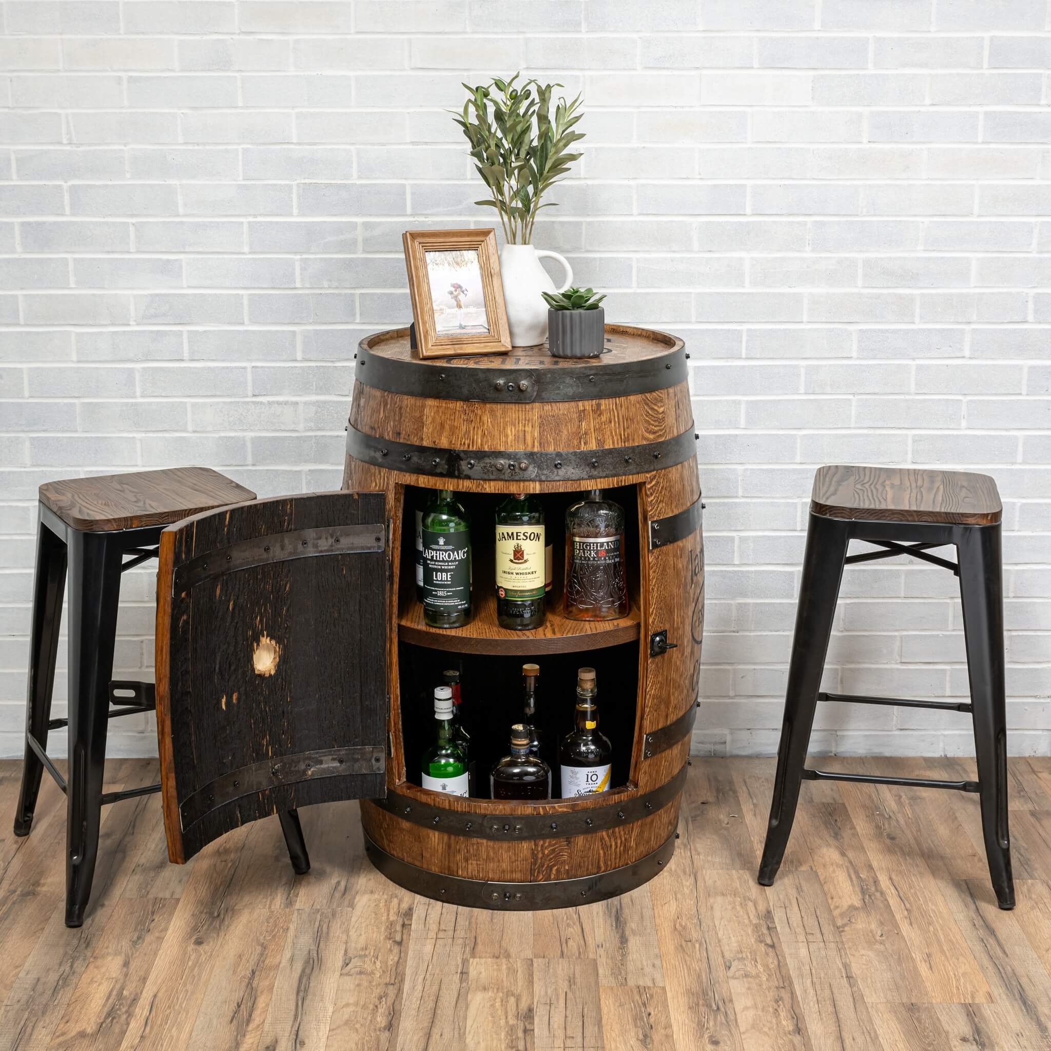 Deluxe Refurbished Whiskey Barrel Cabinet
