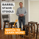 Whiskey Barrel Stave Stools