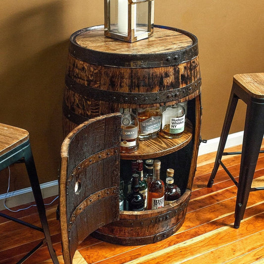 Deluxe Refurbished Whiskey Barrel Cabinet