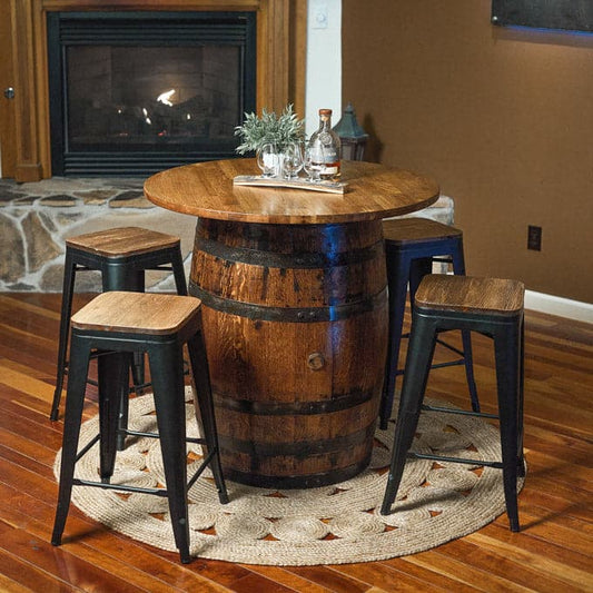 Standard Handcrafted Whiskey Barrel Pub Table