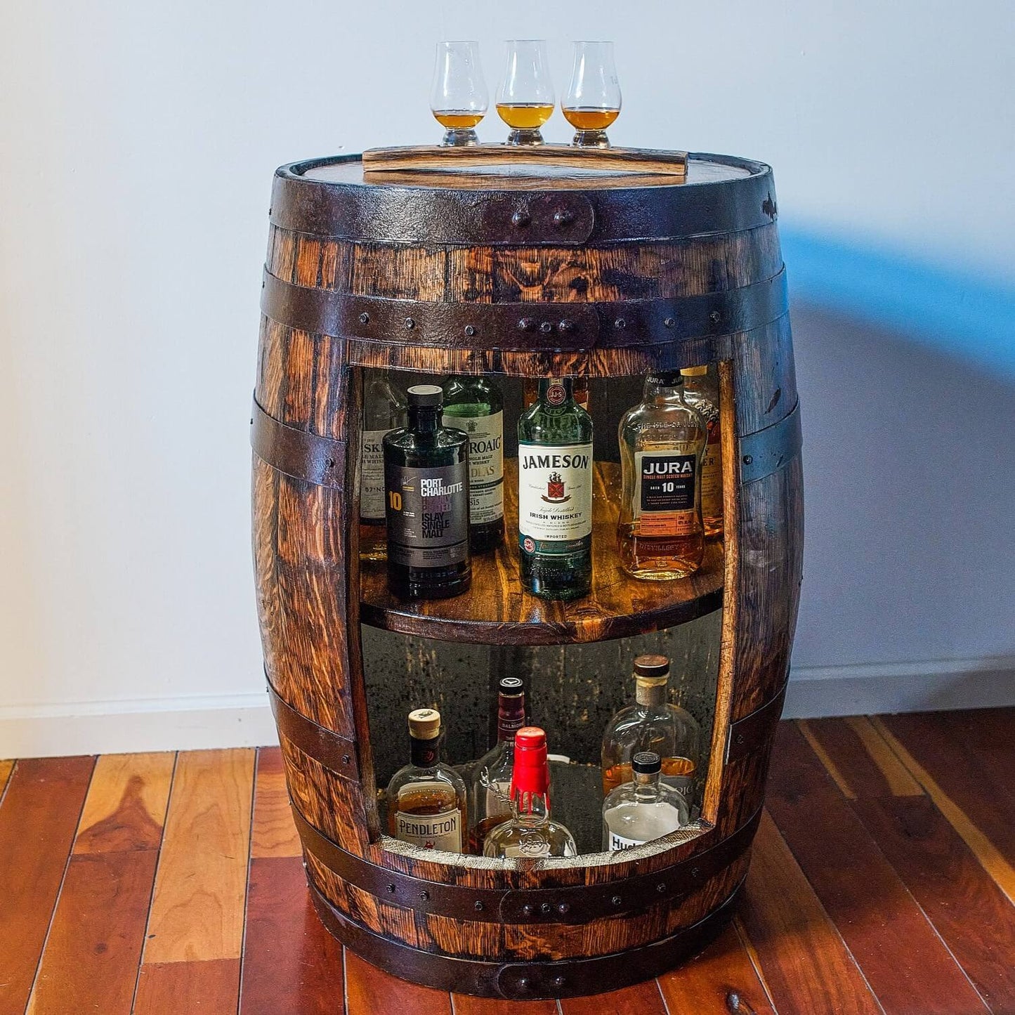 Barrel Display For Rums Whisky Display Cabinet Design | Cabinets Matttroy