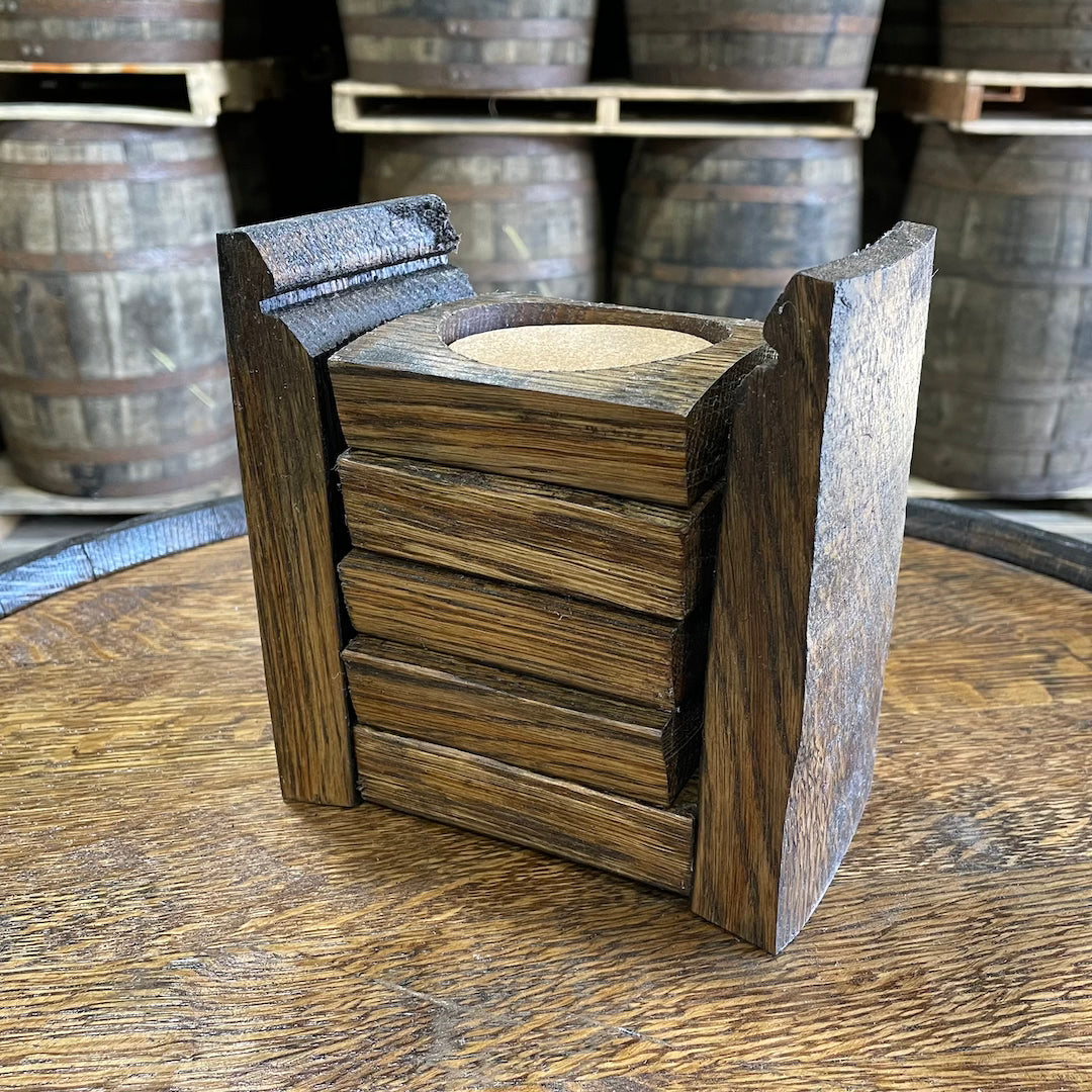 Whiskey Barrel Stave Coasters Set