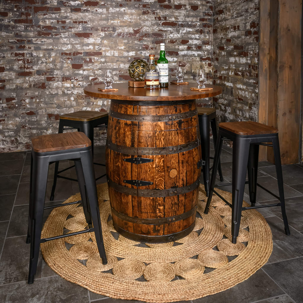 Special offer: Deluxe Whiskey Barrel Pub Table With 4 Stools