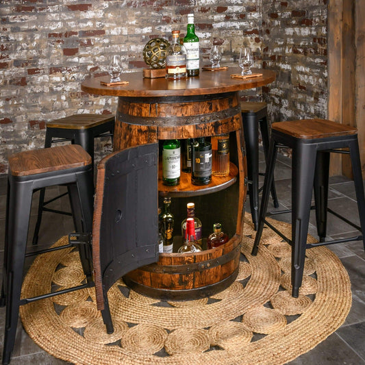 Special offer: Deluxe Whiskey Barrel Pub Table With 2 Stools